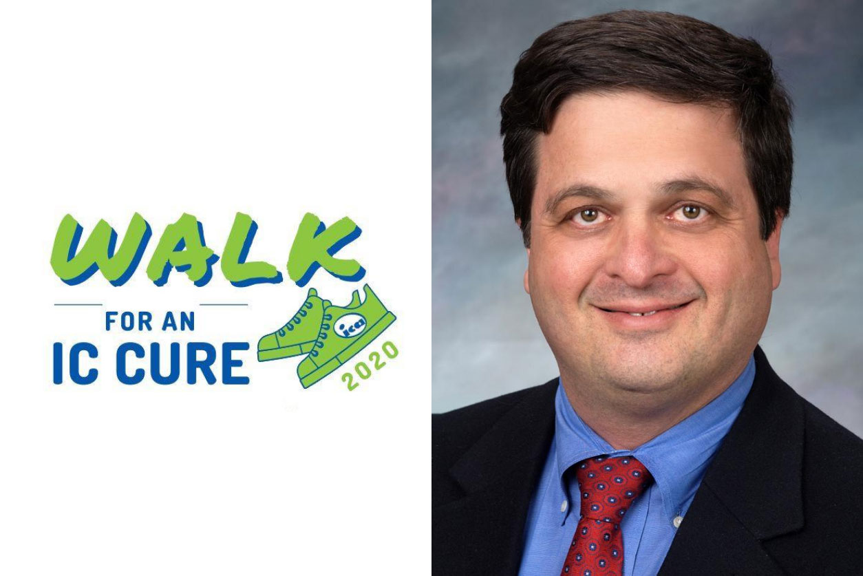 Walkk for an IC Cure logo and headshot of Dr. Jeffrey Proctor